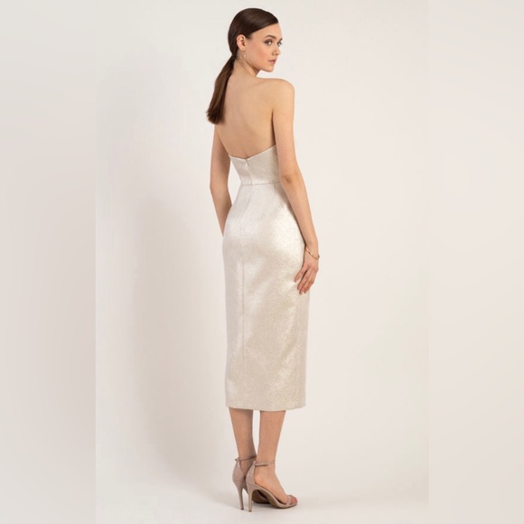 Jenny Yoo Collection Champagne 🥂 colored cocktail dress - Picture 4 of 6